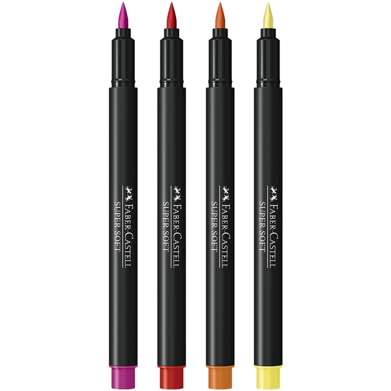 Kit Supersoft cores quentes com 10 itens KIT/SSCQUENTES - Faber-Castell