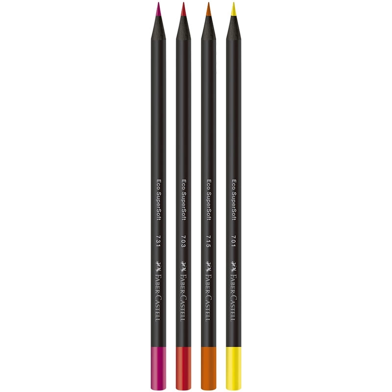 Kit Supersoft cores quentes com 10 itens KIT/SSCQUENTES - Faber-Castell