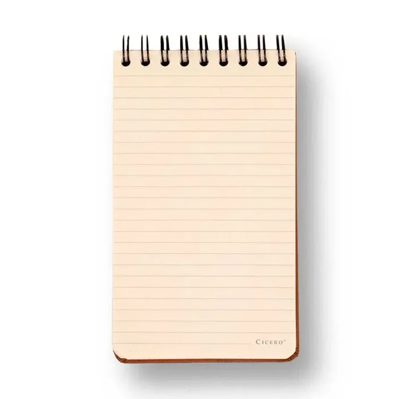 Bloco wire-o espiral pautado com 80 folhas Clássica Caramelo - Cicero