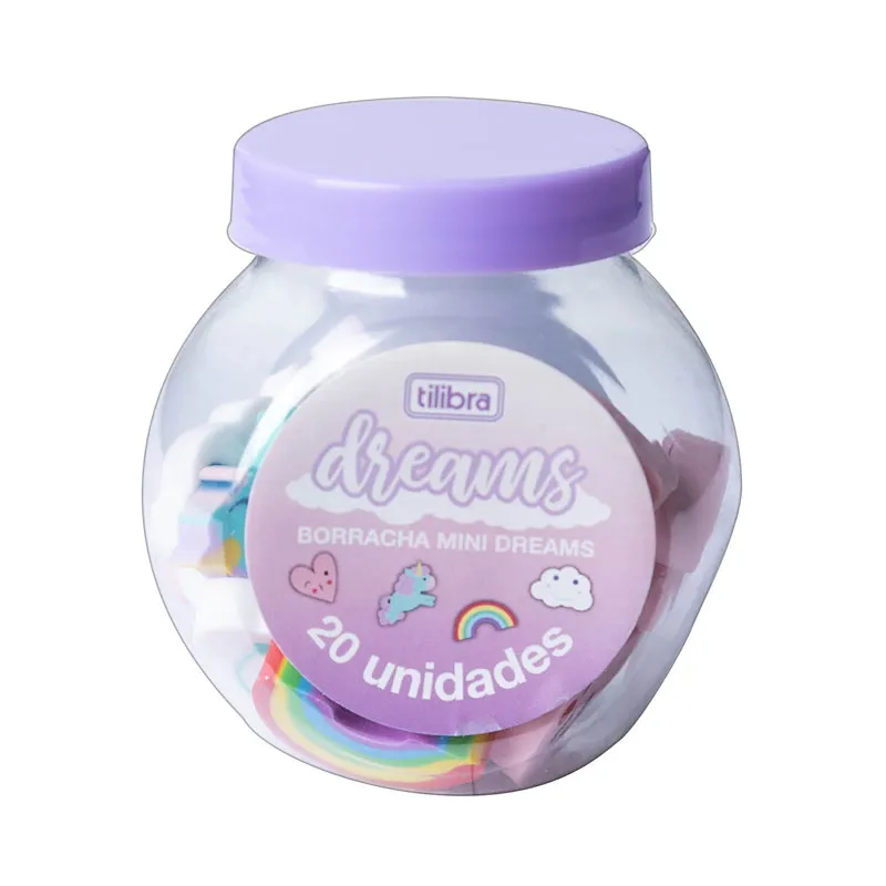 Borracha mini dreams pote com 20 unidades 345059 - Tilibra