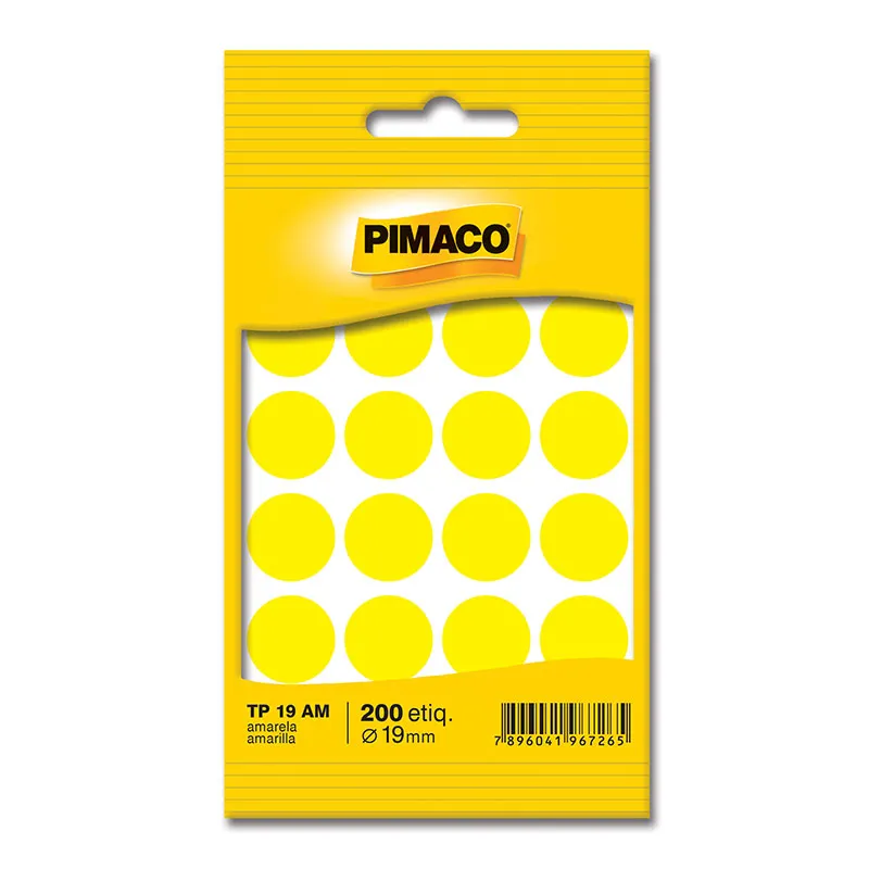 Etiqueta adesiva TP19 - amarelo - Pimaco
