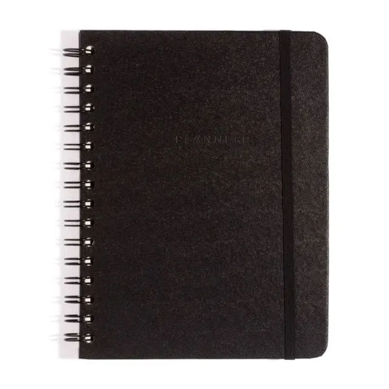 Planner espiral permanente A5 semanal Clássica Preto 2026 - Cicero