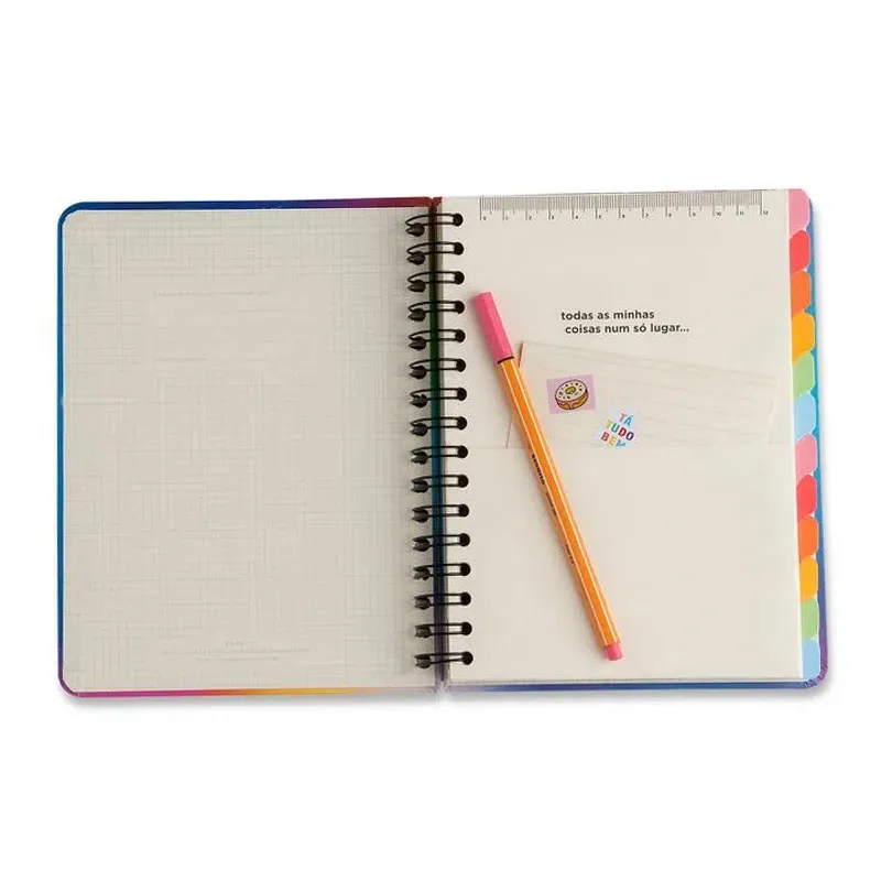 Planner espiral A5 permanente semanal wire-o Pastel Rosa - Cicero