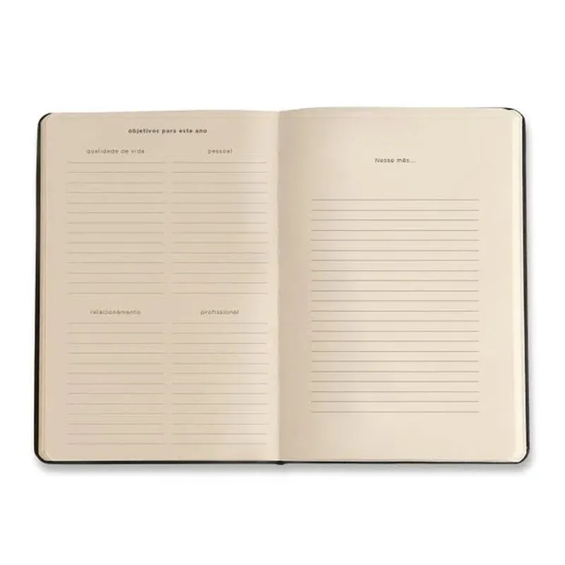 Planner caderneta permanente 14x21 Clássica Preta 0951 - Cicero