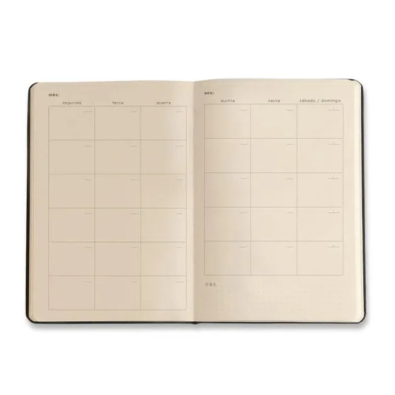 Planner caderneta permanente 14x21 Clássica Preta 0951 - Cicero