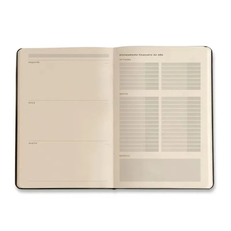 Planner caderneta permanente 14x21 Clássica Preta 0951 - Cicero