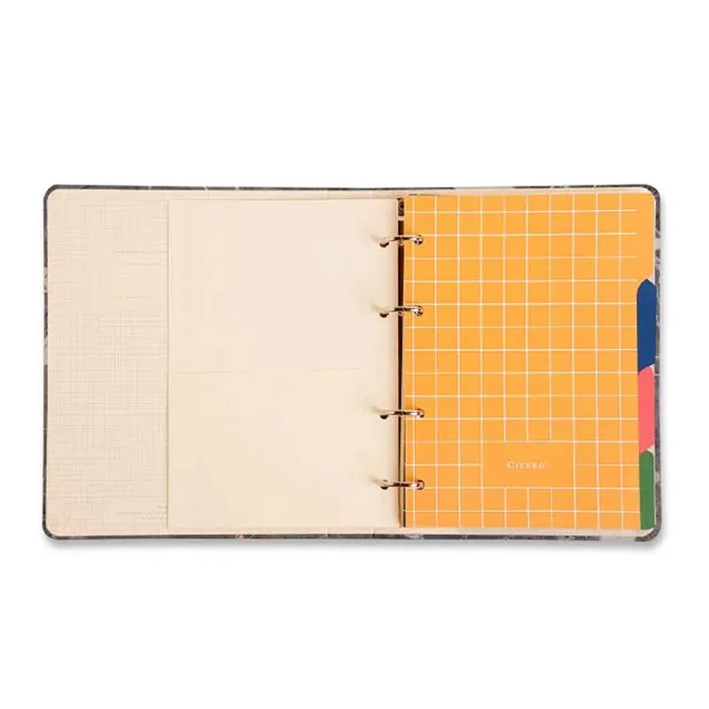 Caderno argolado A5 office duo 80 folhas Ladrilhos Amor Florido - Cicero