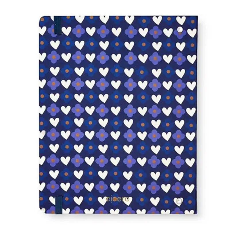 Caderno argolado A5 office duo 80 folhas Ladrilhos Amor Florido - Cicero