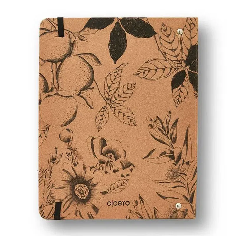 Caderno argolado A5 office duo 80 folhas Kraft Botânica - Cicero
