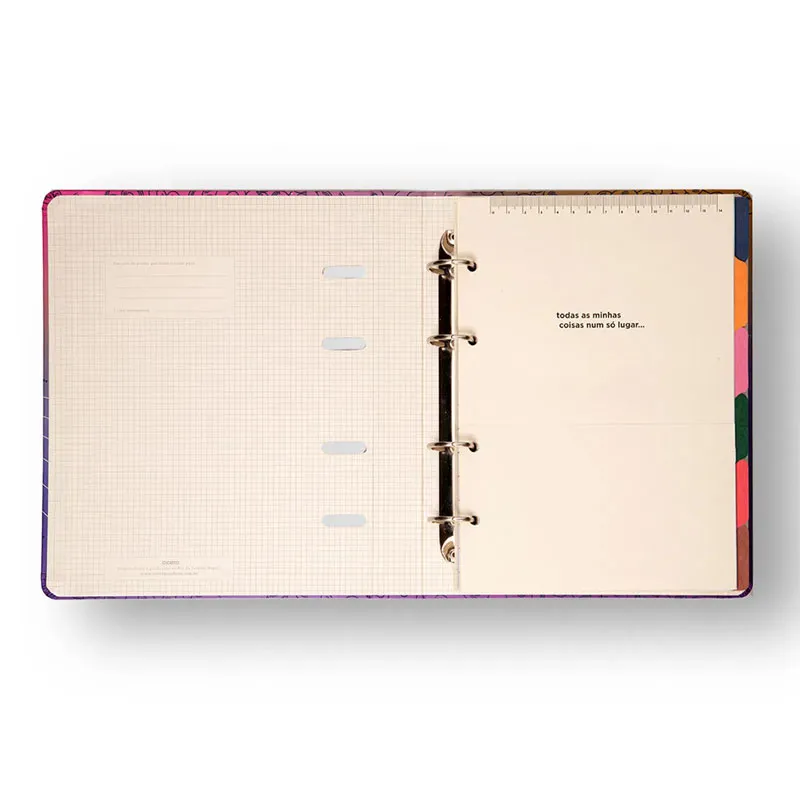 Caderno argolado criativo organizador 100 folhas Clássica Caramelo - Cicero