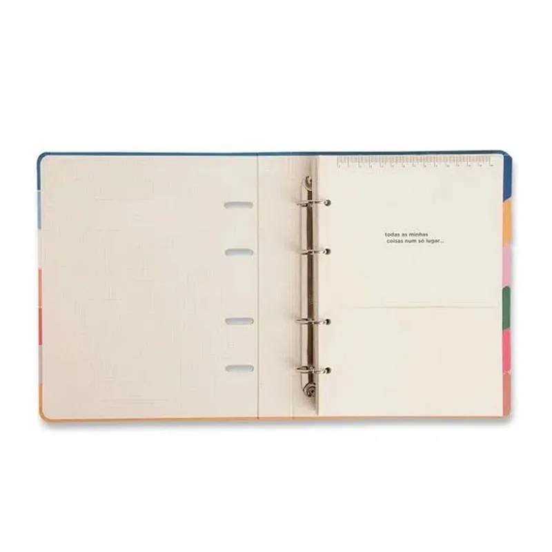 Caderno argolado criativo organizador 100 folhas Ladrilhos Coração - Cicero