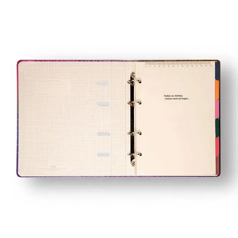 Caderno argolado criativo organizador 100 folhas Pastel Block Sport - Cicero