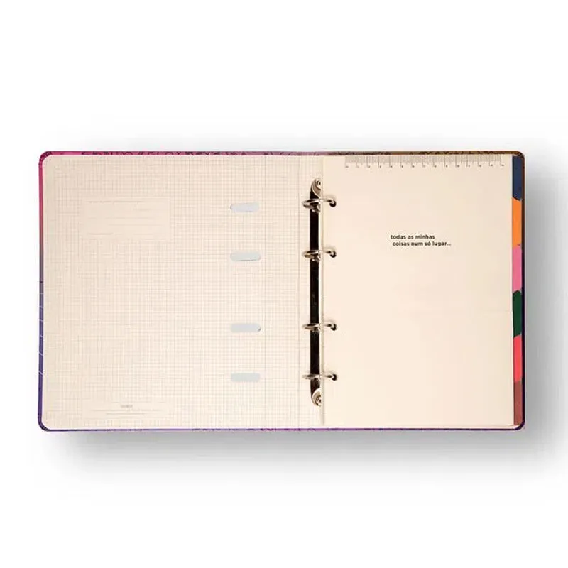Caderno argolado criativo organizador 100 folhas Pastel Block Sport - Cicero