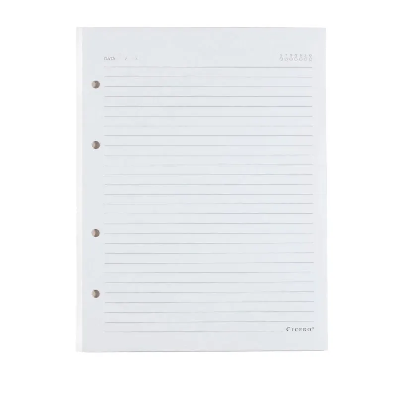 Bloco refil médio criativo argolado Offset pautado 40 folhas - Cicero