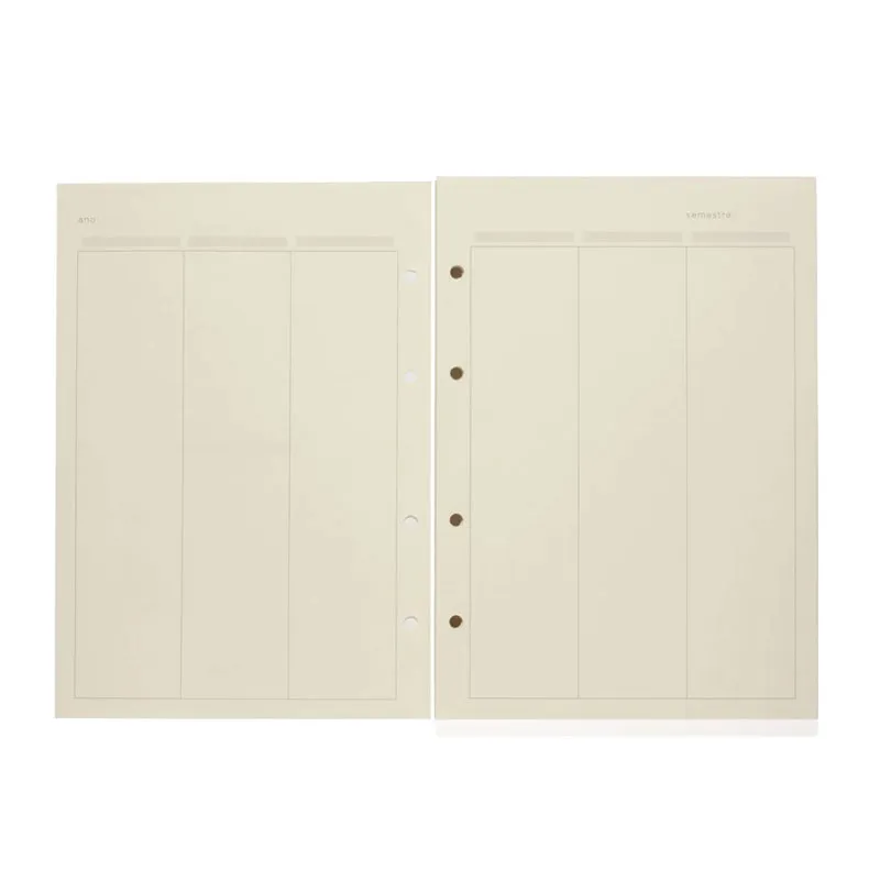 Bloco refil médio permanente argolado Pólen planner semanal 101 folhas - Cicero