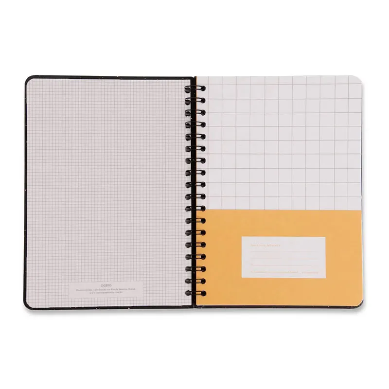 Caderno colegial capa dura 1x1 80 folhas Clássica Preto - Cicero