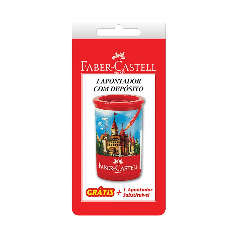 Apontador tubo com coletor SM123PLZF com 1 unidade - Faber-Castell