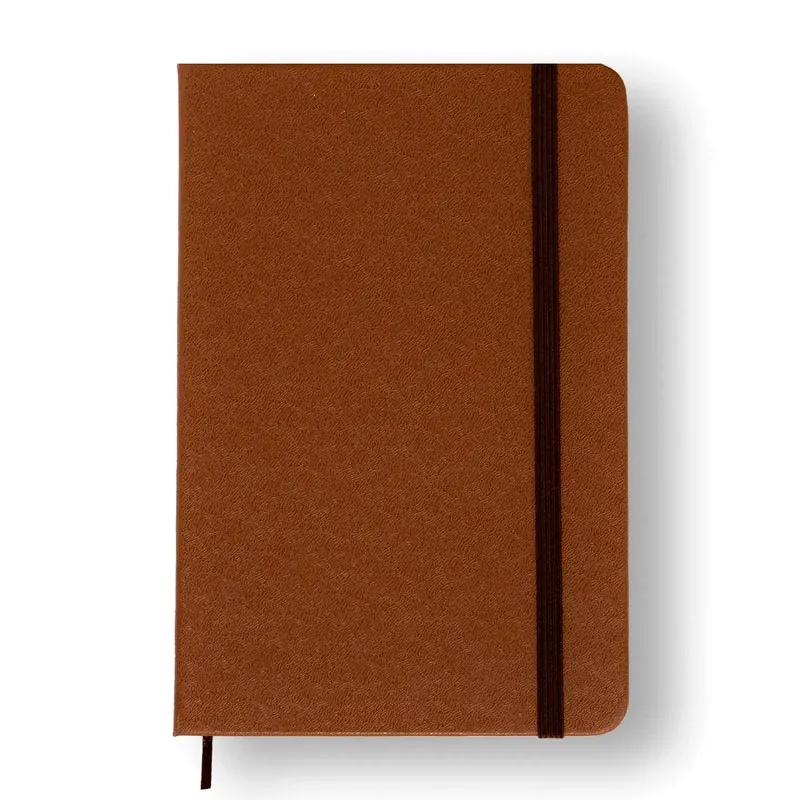 Caderneta capa dura 1/8 Fitto Clássica Caramelo pautado 160 folhas - Cicero