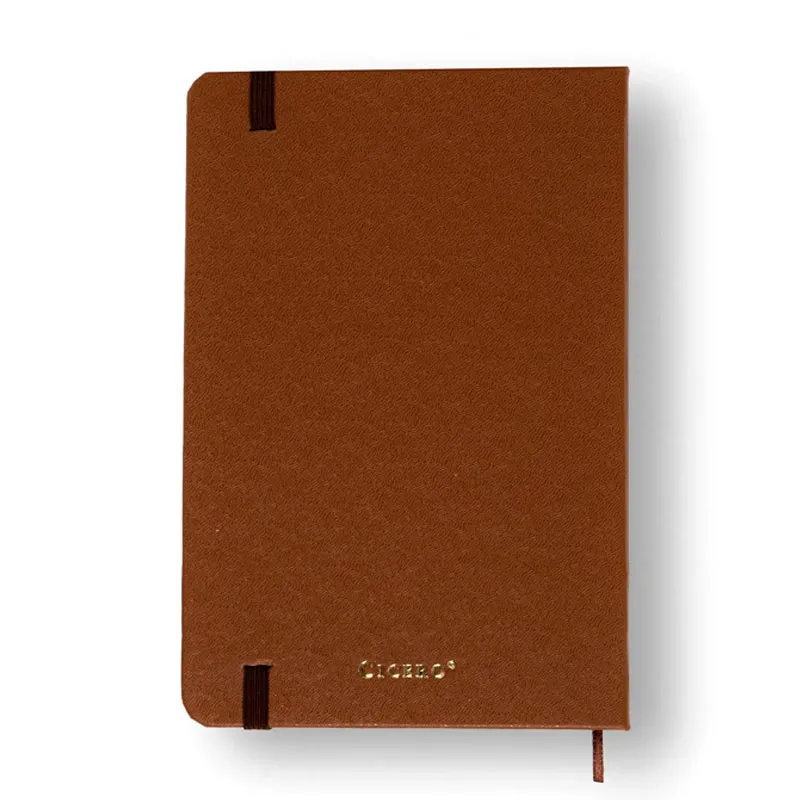 Caderneta capa dura 1/8 Fitto Clássica Caramelo pautado 160 folhas - Cicero