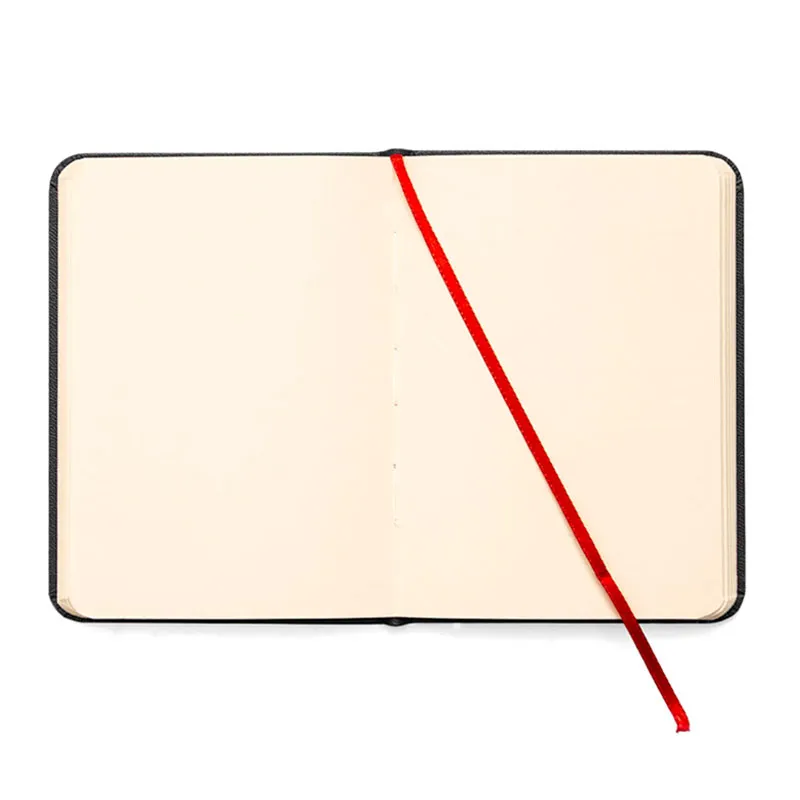 Caderneta capa dura 1/8 Fitto Clássica Preto e Vermelho sem pauta 160 folhas - Cicero