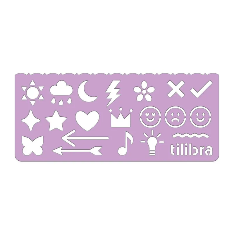 Régua polipropileno Stencil Fun 15cm 348724 - Tilibra