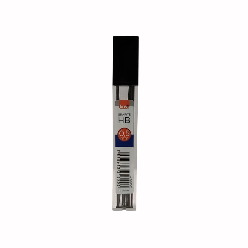Grafite 0.5mm HB tubo com 12 unidades - BRW