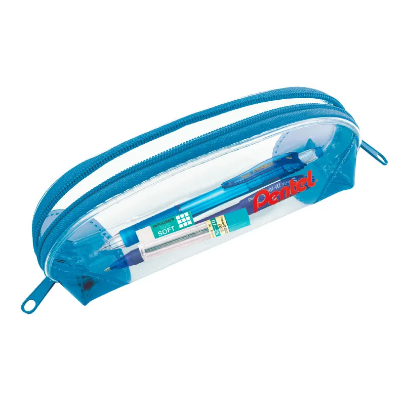 Kit escolar Pencase Azul com 5 itens CN1 - Pentel