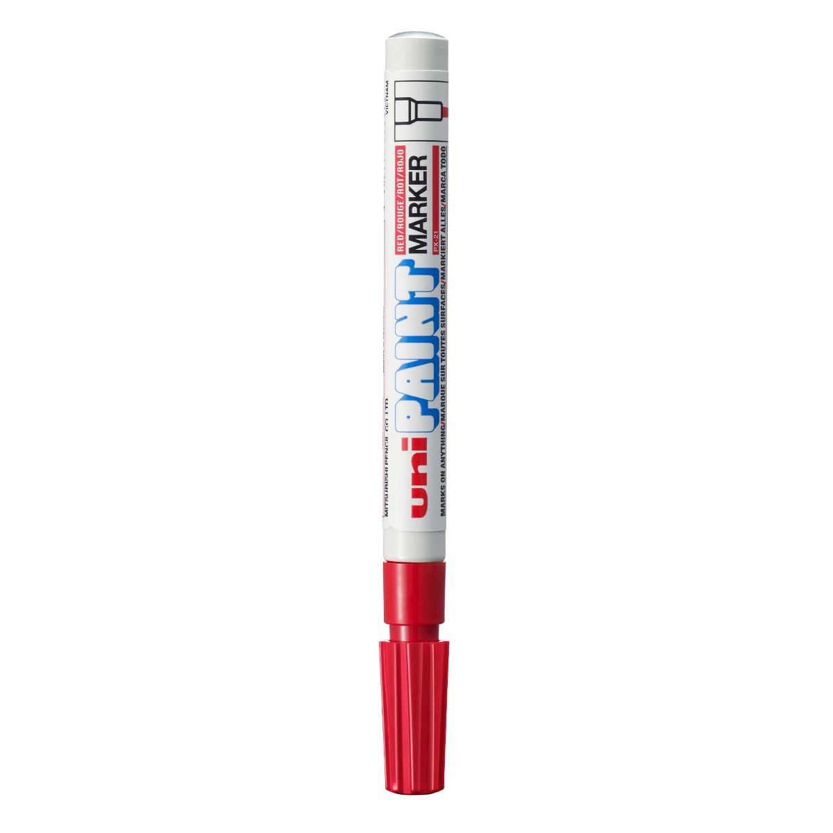 Pincel marcador permanente Paint Marker Vermelho PX-21 - Uni-Paint