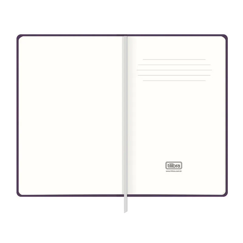 Caderno costurado grande pautado Fitto 80 folhas Cambridge Roxo - Tilibra
