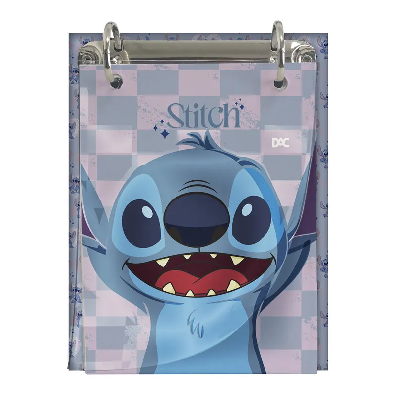Caderno argolado 1/4 vertical 80 folhas com 2 argolas 4221 Stitch - Dac