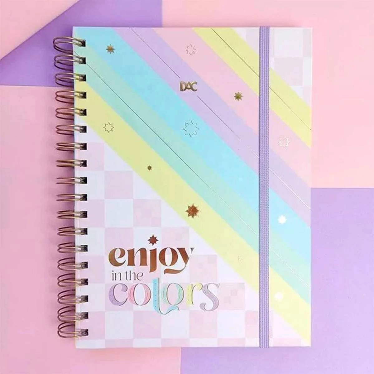 Caderno espiral capa dura universitário Smart 80 folhas 4169 Enjoy - Dac