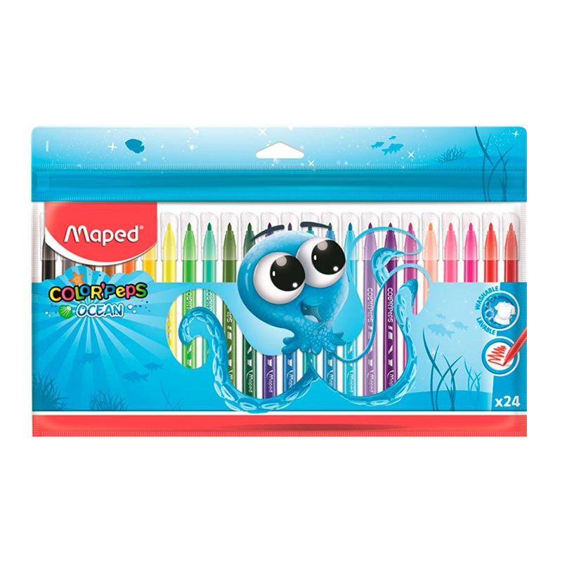 Caneta hidrográfica Color'Peps Ocean Polvo 24 cores Maped
