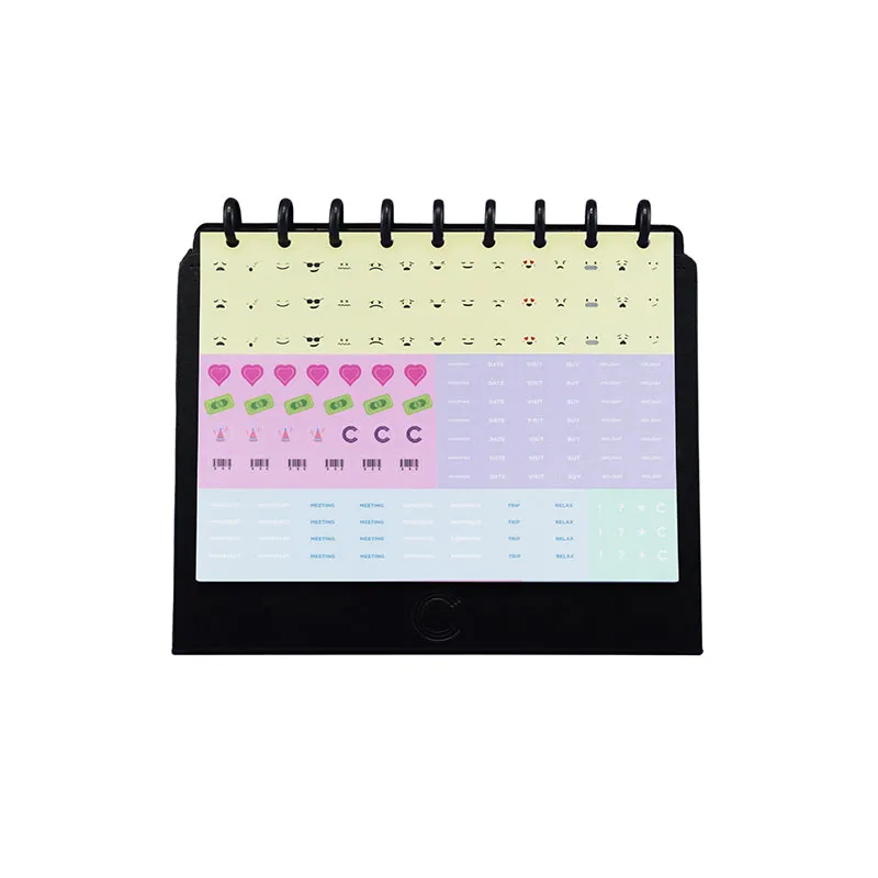 Planner de mesa médio My Frame Black com 13 folhas CIMM3003 - Caderno Inteligente