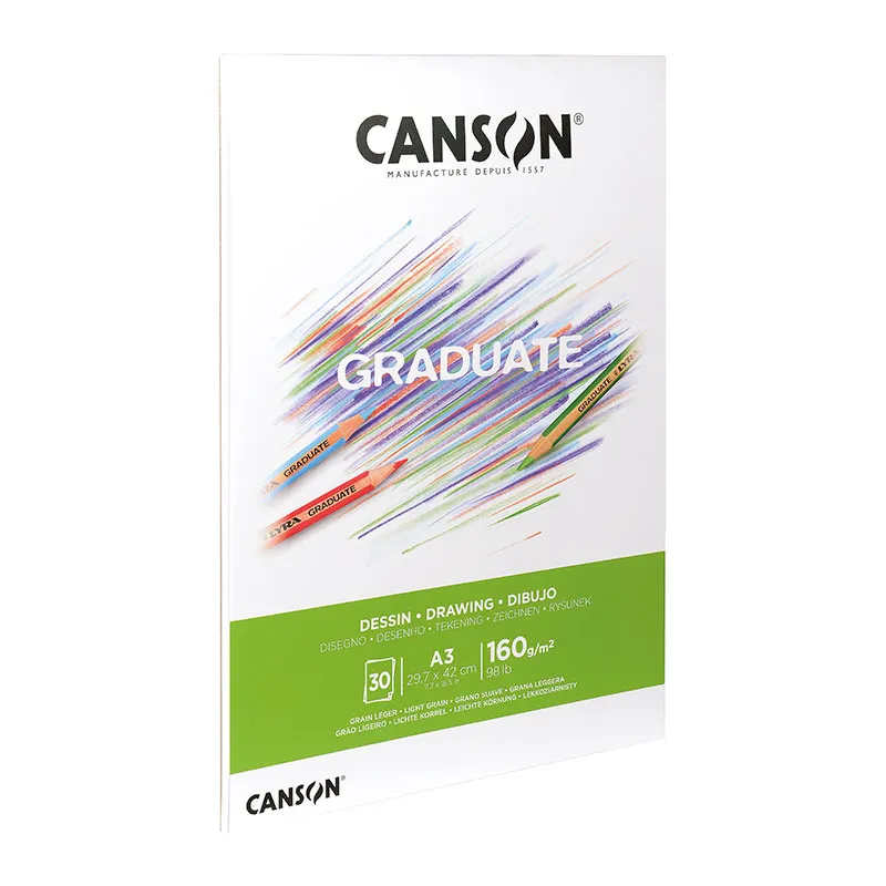 Bloco graduate desenho A3 160g - com 30 folhas - Canson