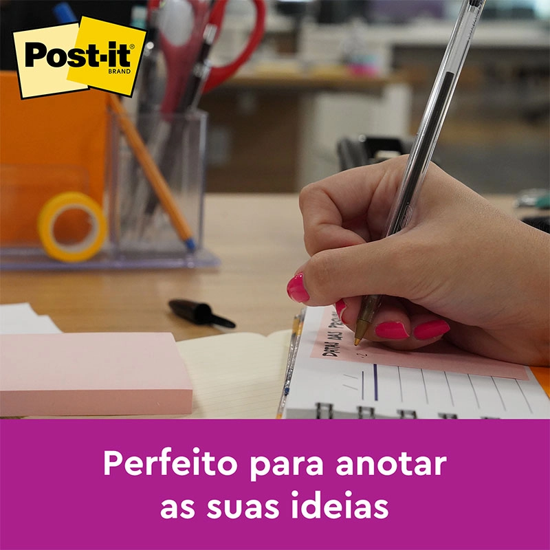 Bloco de notas adesivas Notefix amarelo 76x102mm 100 folhas - 3M