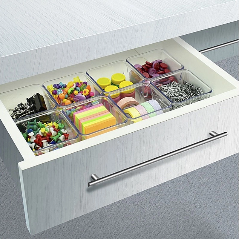 Organizador de gaveta quadrado pequeno Cristal com 8 peças 970 - Acrimet