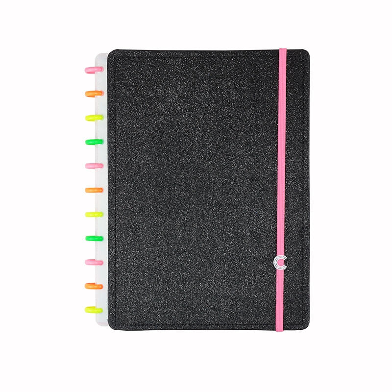 Caderno inteligente grande Lets Glitter Neon Black 2.0 - CIGD4145