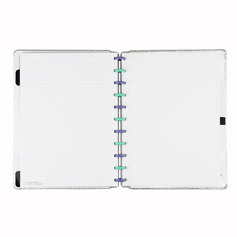 Caderno inteligente grande Lets Glitter Silver 2.0 - CIGD4146