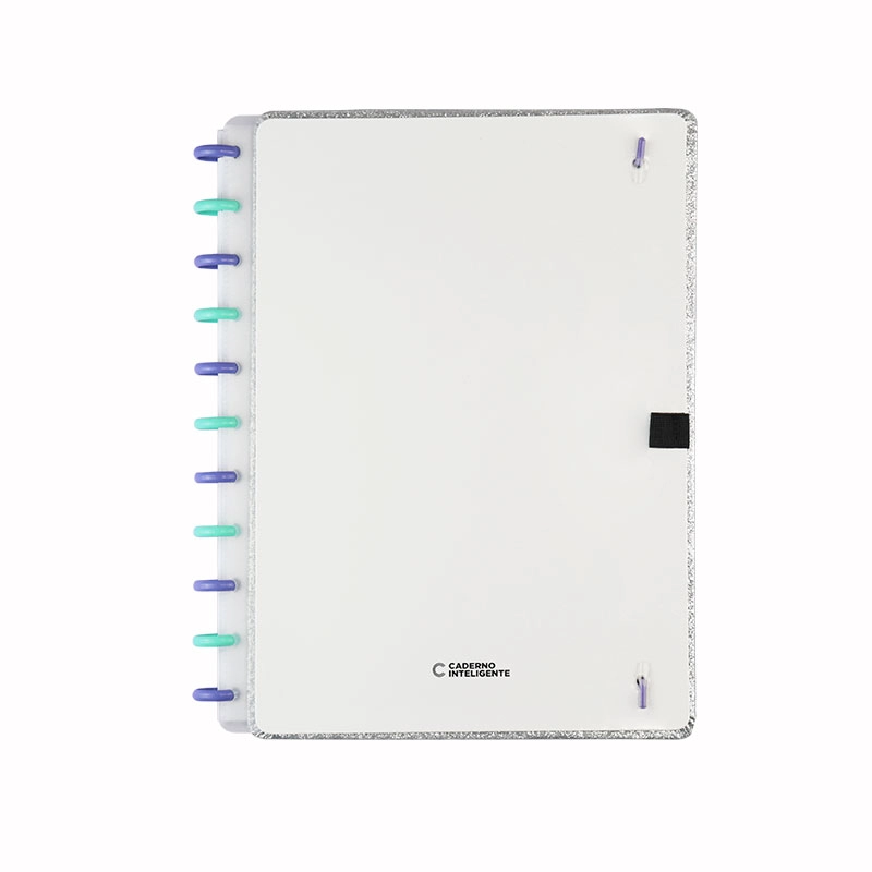 Caderno inteligente grande Lets Glitter Silver 2.0 - CIGD4146