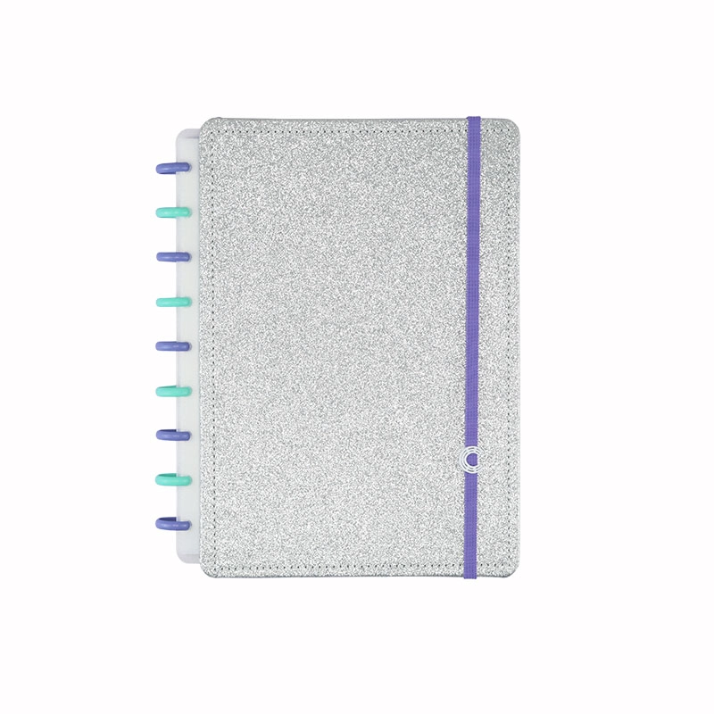 Caderno inteligente médio Lets Glitter Silver 2.0 - CIMD3134