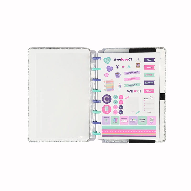 Caderno inteligente A5 Lets Glitter Silver 2.0 - CIA52139