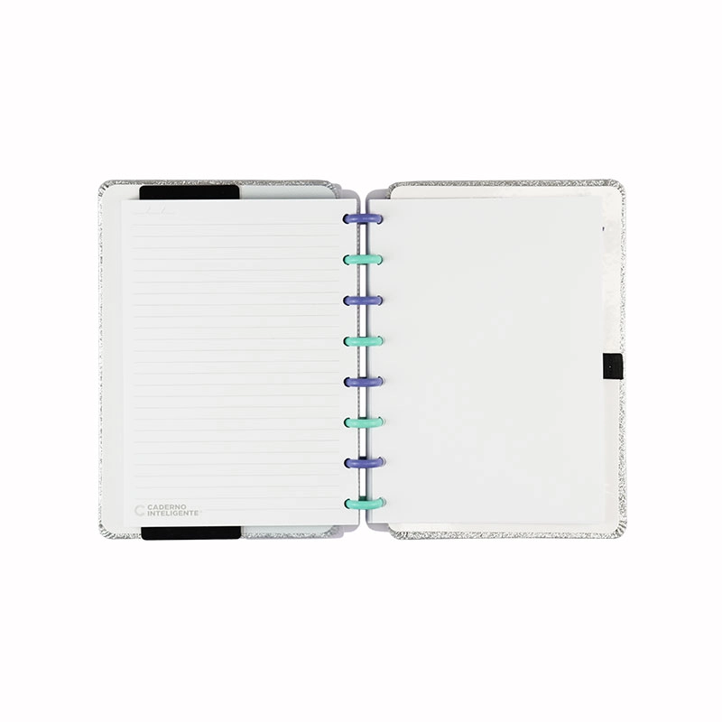 Caderno inteligente A5 Lets Glitter Silver 2.0 - CIA52139