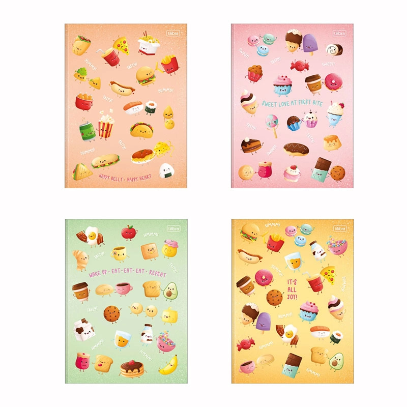 Caderno brochurão capa dura universitário 1x1 80 folhas Taste - Tilibra