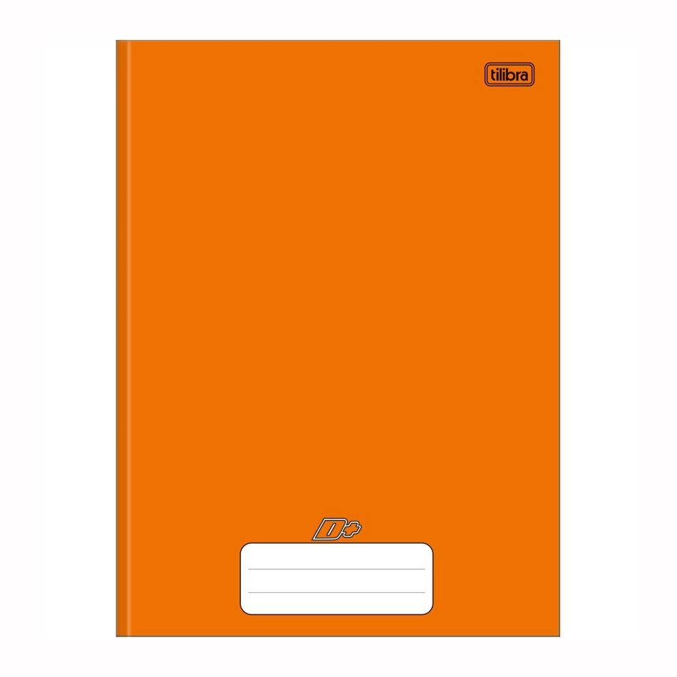 Caderno brochurão capa dura universitário 1x1 96 folhas D Mais Laranja - Tilibra
