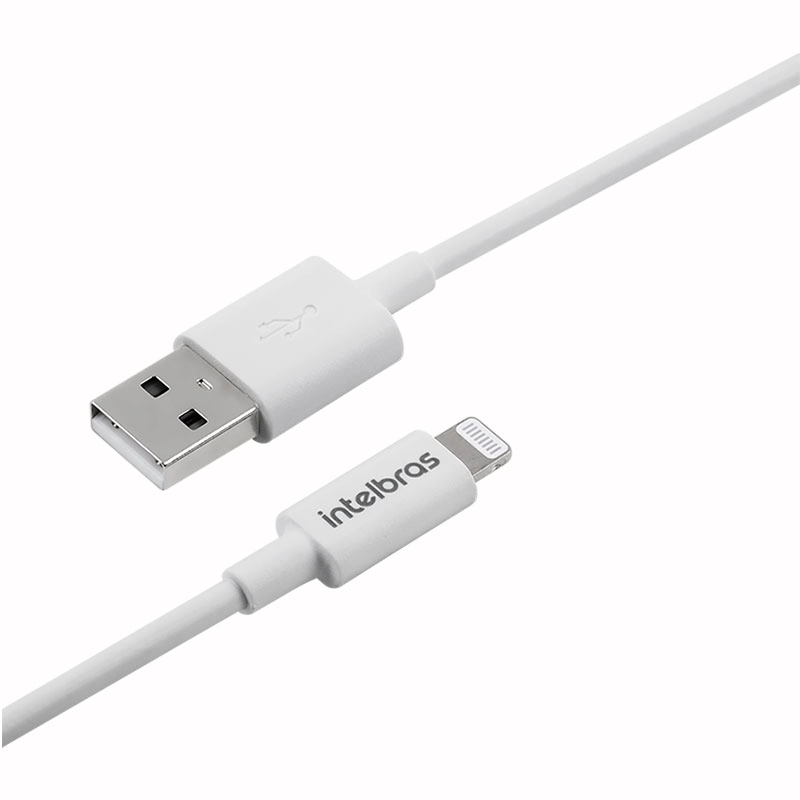 Cabo USB lightning para iPhone PVC Branco 1,2m EUAL12PB - Intelbras