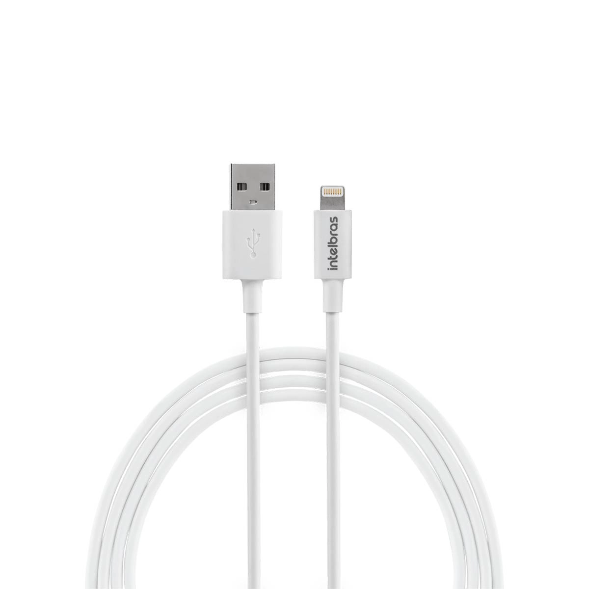Cabo USB lightning para iPhone PVC Branco 1,2m EUAL12PB - Intelbras