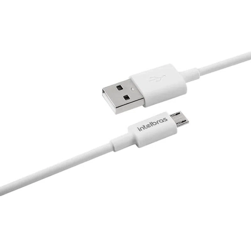 Cabo micro USB PVC Branco 1,2m EUAB12PB - Intelbras