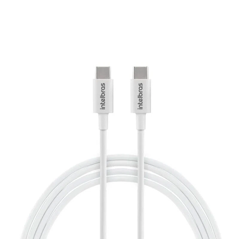 Cabo USB-C para USB-C PVC Branco 1,2m EUCC12PB - Intelbras
