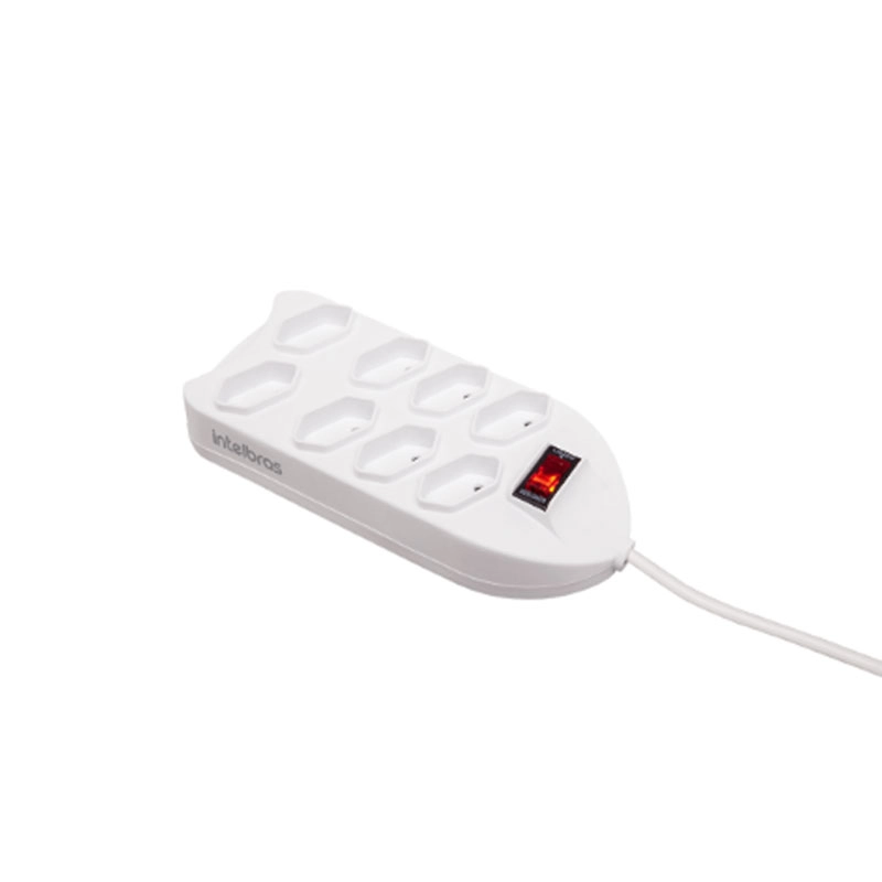 Protetor de linha com 8 tomadas Branco EPE 1008+ - Intelbras