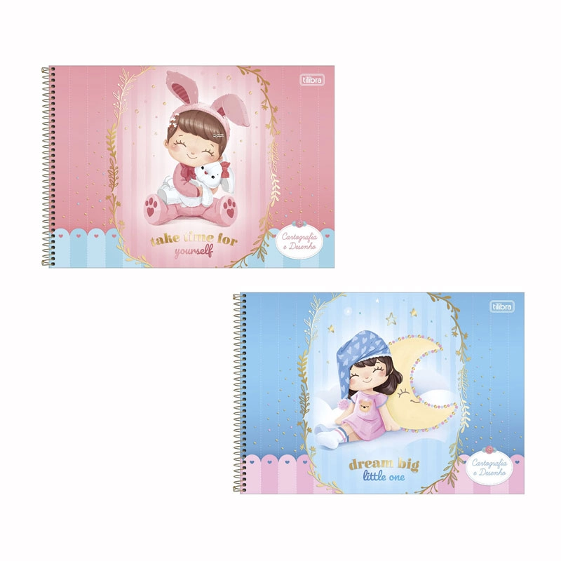 Caderno espiral capa dura cartografia 80 folhas La Liz - Tilibra